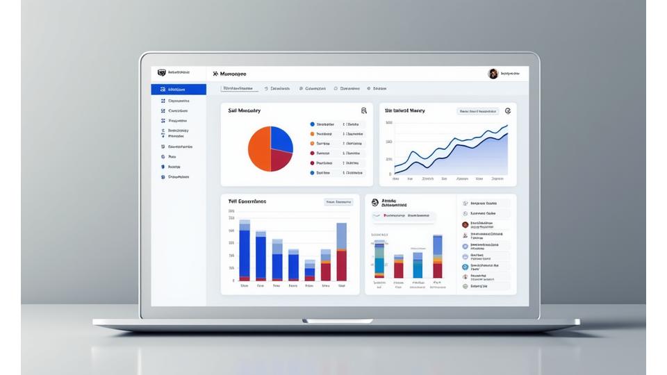 Illustration of a modern, clean analytics dashboard displaying student progress, skill gap analysis, and performance trends with interactive charts and graphs.